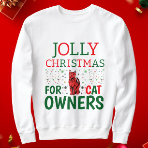 Jolly Christmas voor katteneigenaren gepersonalise Trui