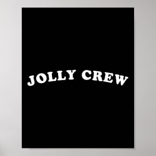 Jolly Crew Funny Christmas Shirt Reindeers Sleigh Poster