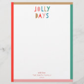 Jolly Days Holiday Stationery Briefhoofd (Voorkant)