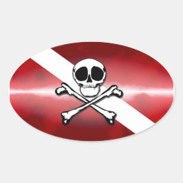 Jolly Diver Ovale Sticker
