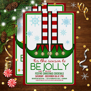 Jolly Elf-kerstcadeaufeest Kaart