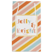 Jolly en Bright Fun Bold Stripes Kerstmis Klein Cadeauzakje (Voorkant)