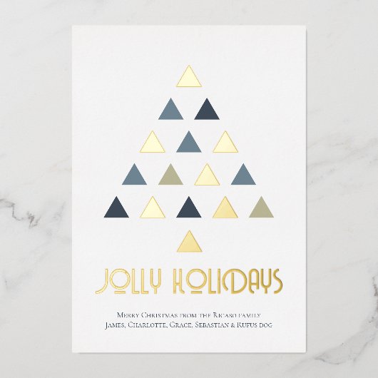 Jolly Feestdagen Kerstboom gepersonaliseerd (Voorkant)