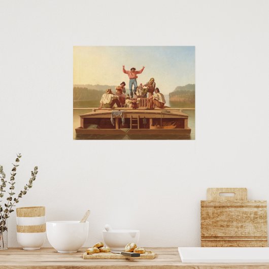 Jolly Flatboatmen - George Bingham Fine Art Poster (Keuken)