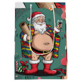 Jolly Gelukkige Vader Kerstmis Medium Cadeauzakje (Achterkant)