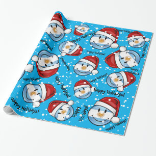 Jolly glimlachend Argentina Flag Holiday Cadeaupapier