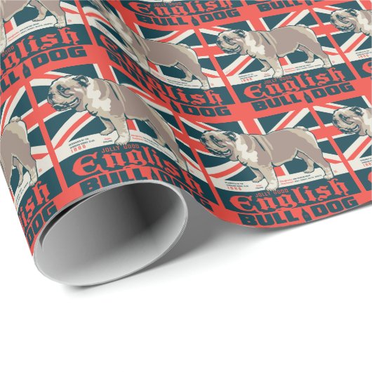 Jolly Goede Engelse Bulldog Cadeaupapier (Rol Hoek)