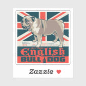 Jolly Goede Engelse Bulldog Sticker (Vel)