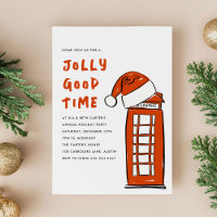 Jolly Good Time Londen Rode telefooncel Santa Hat