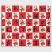 JOLLY GYMNASTIEK KERSTONTWERP CADEAUPAPIER (Vlak)