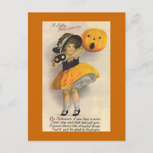 "Jolly Halloween" Carte Vintage Halloween (Devant)