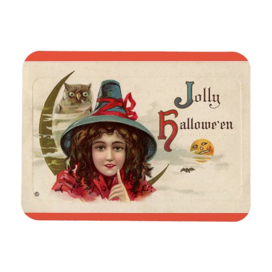 Jolly Halloween Witch Magnet Magneet (Horizontaal)