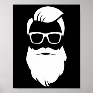 Jolly Hip Hipster Santa Claus kerstcadeau Poster