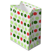 Jolly Holiday Polka Dot Medium Cadeauzakje (Voorkant Gekanteld)