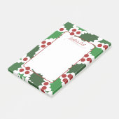 Jolly Holly & Berries Vakantie 4 x 6 Post-it® Notes (Schuin)