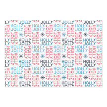Jolly Holly Typografie Red Blue White