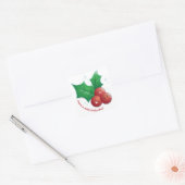 Jolly Holly Vierkante Sticker (Envelop)