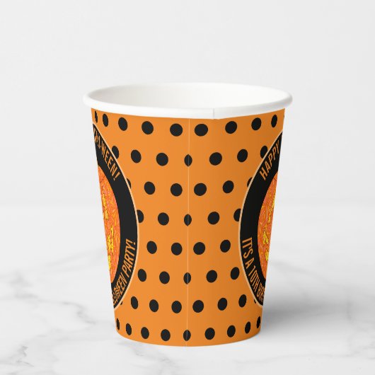 Jolly Jack O Lantern Fun Custom Happy Halloween Papieren Bekers (Rechts)