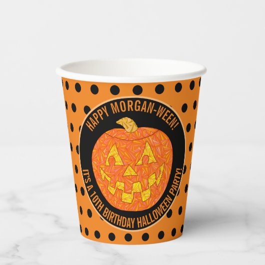 Jolly Jack O Lantern Fun Custom Happy Halloween Papieren Bekers (Voorkant)