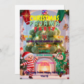 Jolly Jammies Christmas Party | Family Fun Kaart (Voorkant / Achterkant)