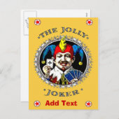 Jolly Jester Kaart, tekst toevoegen Feestdagenkaart (Voorkant / Achterkant)