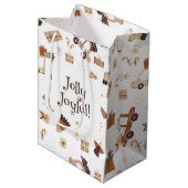 Jolly Joyful Boho Christmas Medium Cadeauzakje (Voorkant Gekanteld)