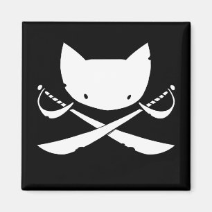 Jolly Kat Pirate Magnet Magneet