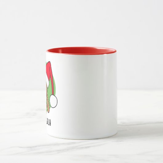 Jolly Kerstdachshund Mok (Midden)