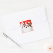 Jolly Kerstgroet Vierkante Sticker (Envelop)