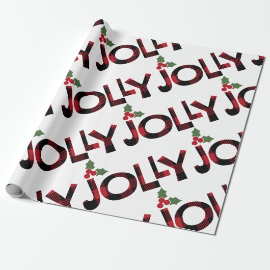 Jolly Kerstmis Cadeaupapier (Uitgerold)