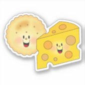 Jolly Kins kaas en crackers Sticker (Voorkant)