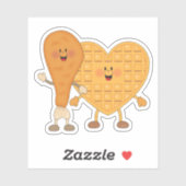 Jolly Kins kip en wafels Sticker (Vel)