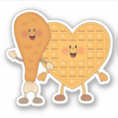Jolly Kins kip en wafels Sticker (Voorkant)