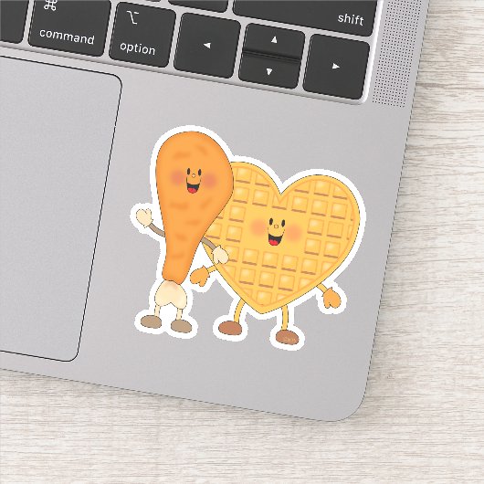 Jolly Kins kip en wafels Sticker (Detail)