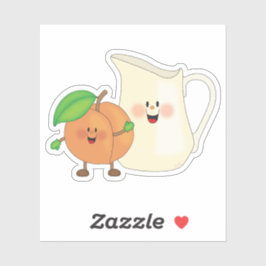 Jolly Kins perziken en room Sticker