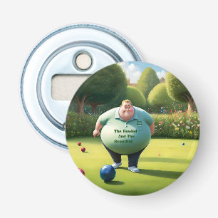 Jolly Lawn Bowler Man, Button Flesopener