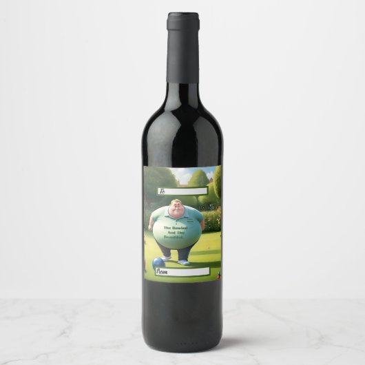 Jolly Lawn Bowler Man, Wijn Etiket (Voorkant)