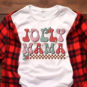 Jolly Mama Retro Kerstmis Tri-Blend Shirt