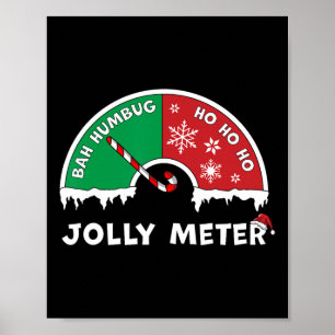 Jolly Meter Bah Humbug To Ho Ho Anti Christmas Poster