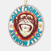 Jolly Monkey Keramisch Ornament (Links)
