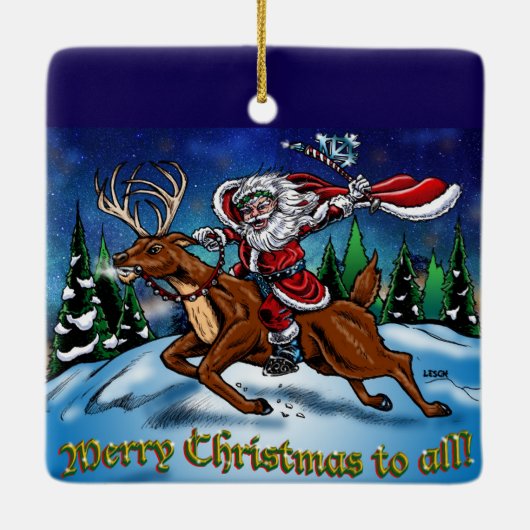 Jolly Old Elf Ornament by Tracy Lesch (Achterkant)