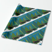 Jolly Old Moose en Elk Cadeaupapier (Uitgerold)