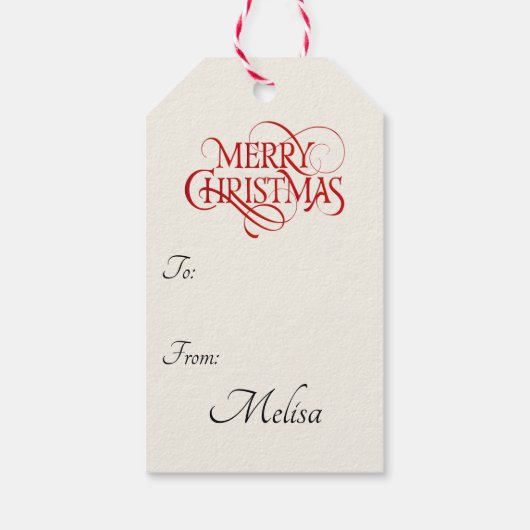 Jolly Old Saint Nicholas Santa Claus Sh-h-h Cadeaulabel (Achterkant)