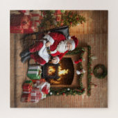 Jolly oude Kerstman Legpuzzel (Horizontaal)