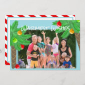 Jolly Palm Trees Tropical Holiday Greeting Feestdagenkaart (Voorkant / Achterkant)