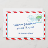 Jolly Palm Trees Tropical Holiday Greeting Feestdagenkaart (Achterkant)