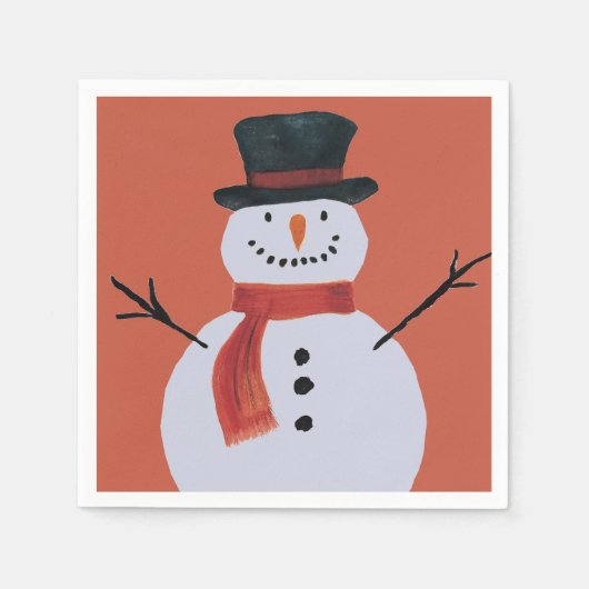 Jolly Party Snowman Servet (Voorkant)