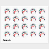 Jolly Penguin Ronde Sticker (Vel)