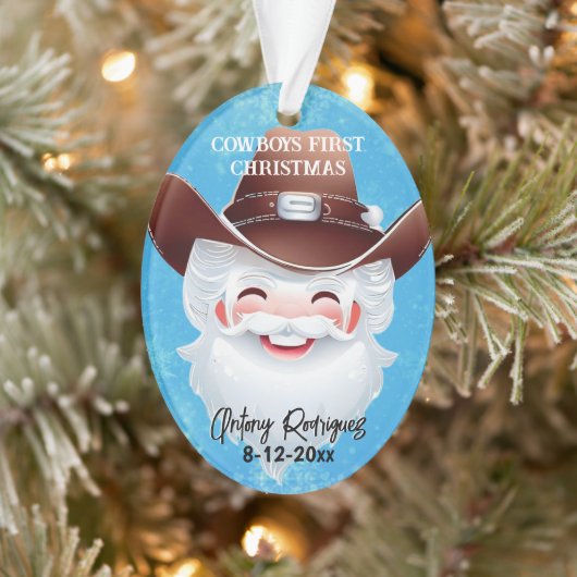Jolly Père Noël dans un Casquette occidental Babys (Arbre)