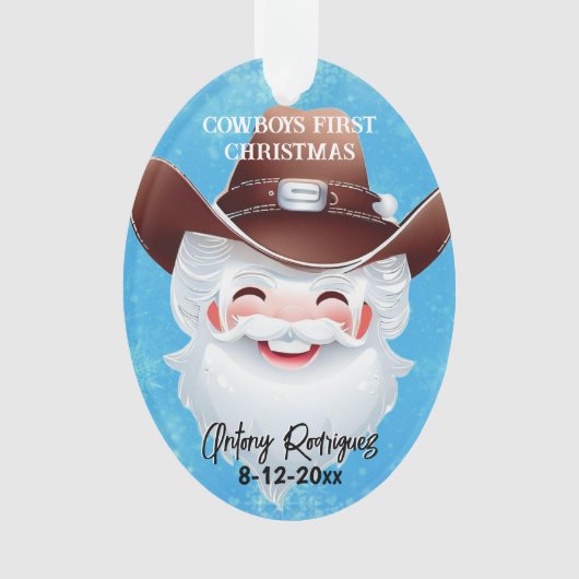 Jolly Père Noël dans un Casquette occidental Babys (devant)